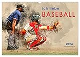 Ich liebe Baseball (Wandkalender 2024 DIN A3 quer), CALVENDO Monatskalender