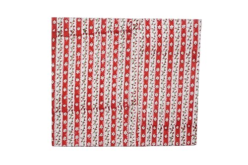 Image of Generic 3.3 Gallon Cotton Hand Block Printed Paper Waste Basket |Small Decorative Trash Can for Housewarming Gifts in Living Room, Bedroom, Bathroom | Eco-Friendly, Plastic-Free (1, RED White)