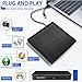 Haiway External DVD Drive, USB 3.0 Type-C CD Burner Portable CD DVD +/-RW Optical Drive Slim CD DVD ROM Rewriter CD/DVD Player Writer Reader for Laptop Desktop MacBook PC Windows Linux Mac OS (Black)
