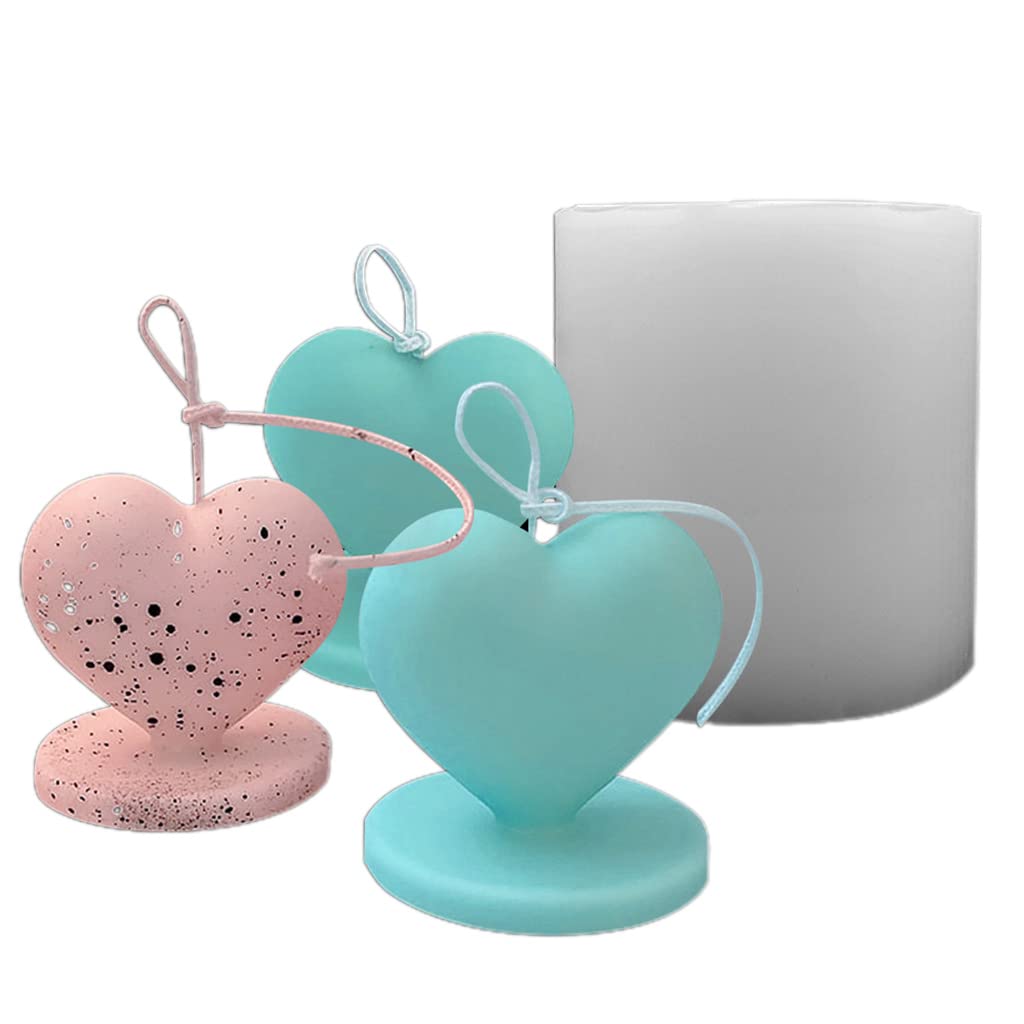 Design spesso: 3 stampi per sapone in silicone a forma di cuore