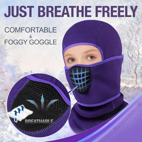 Kids Balaclava Windproof Ski Mask for Boy Girl (with Breathable Holes), Winter Hat Ski Mask for Cold Weather for Skiing3