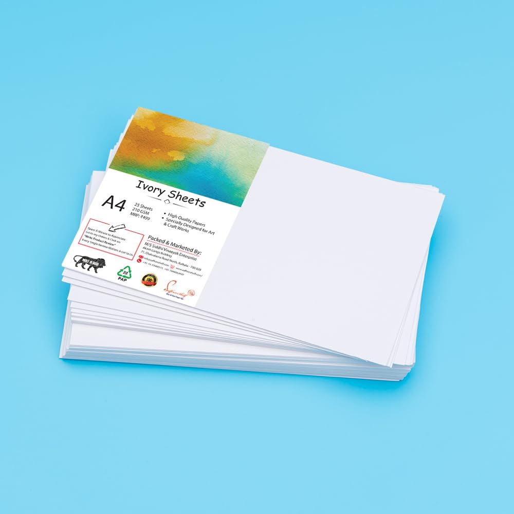 Saffron Shelf Artisans Choice Ivory Dream Drawing Sheets, Sketching, Painting, A3 Size - 210 GSM, 11.7 inches x 16.5 inches x 0.1 inch, 25 Sheets (A3) (B0CC9GNCM7) Amazon Price History, Amazon Price Tracker