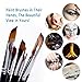 Amagic 9Pcs Angled Flat Tipped Art Paintbrush Set with Storage Container - Anti-Shedding Synthetic Nylon with Long Handle - Paint Brush for Watercolor, Acrylics, Ink, Gouache, Oil, Tempera