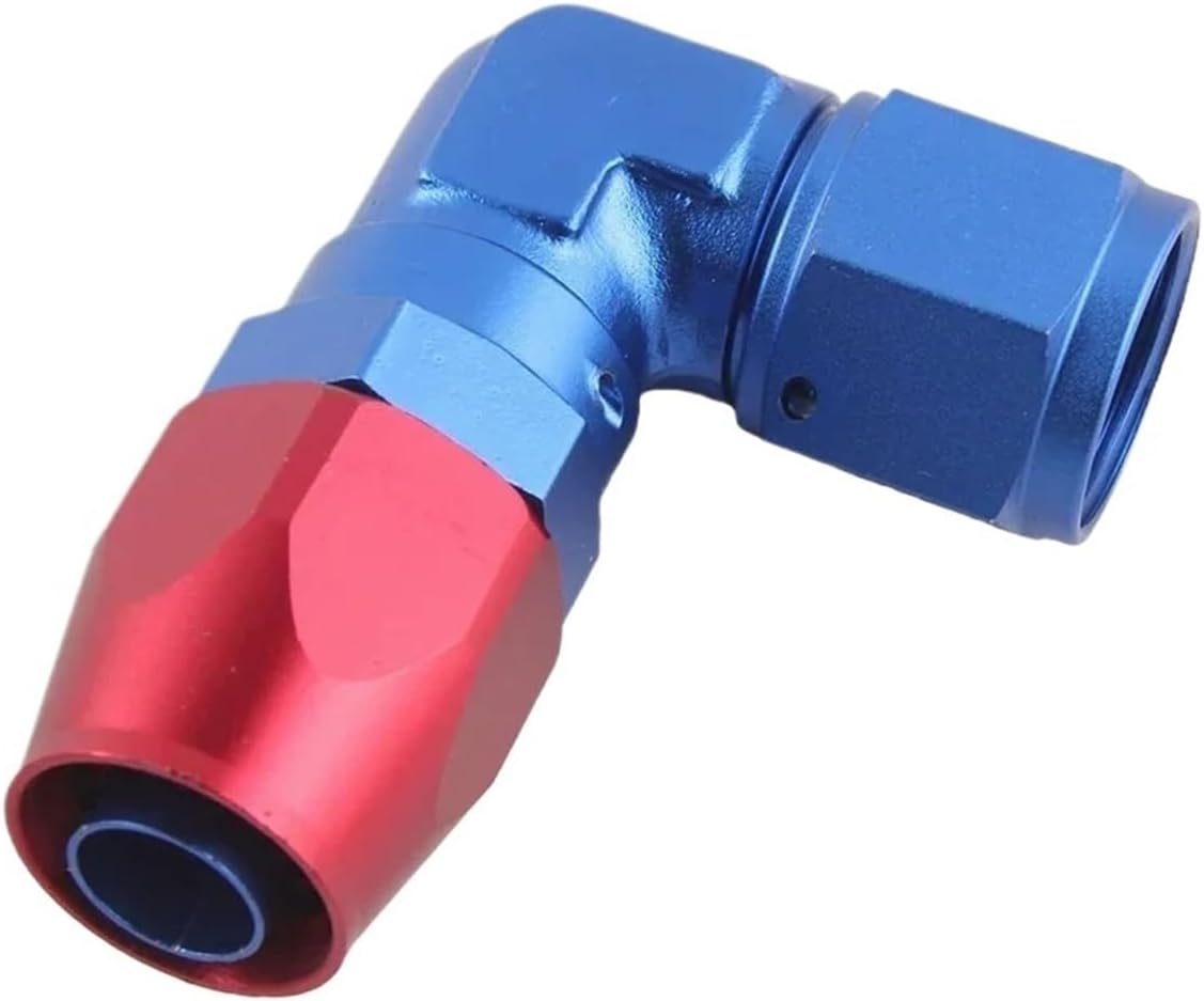 Straight 90 Degree Aluminum type swivel Hose End Fitting Adapter Oil cooler Fuel Line(Ivory)