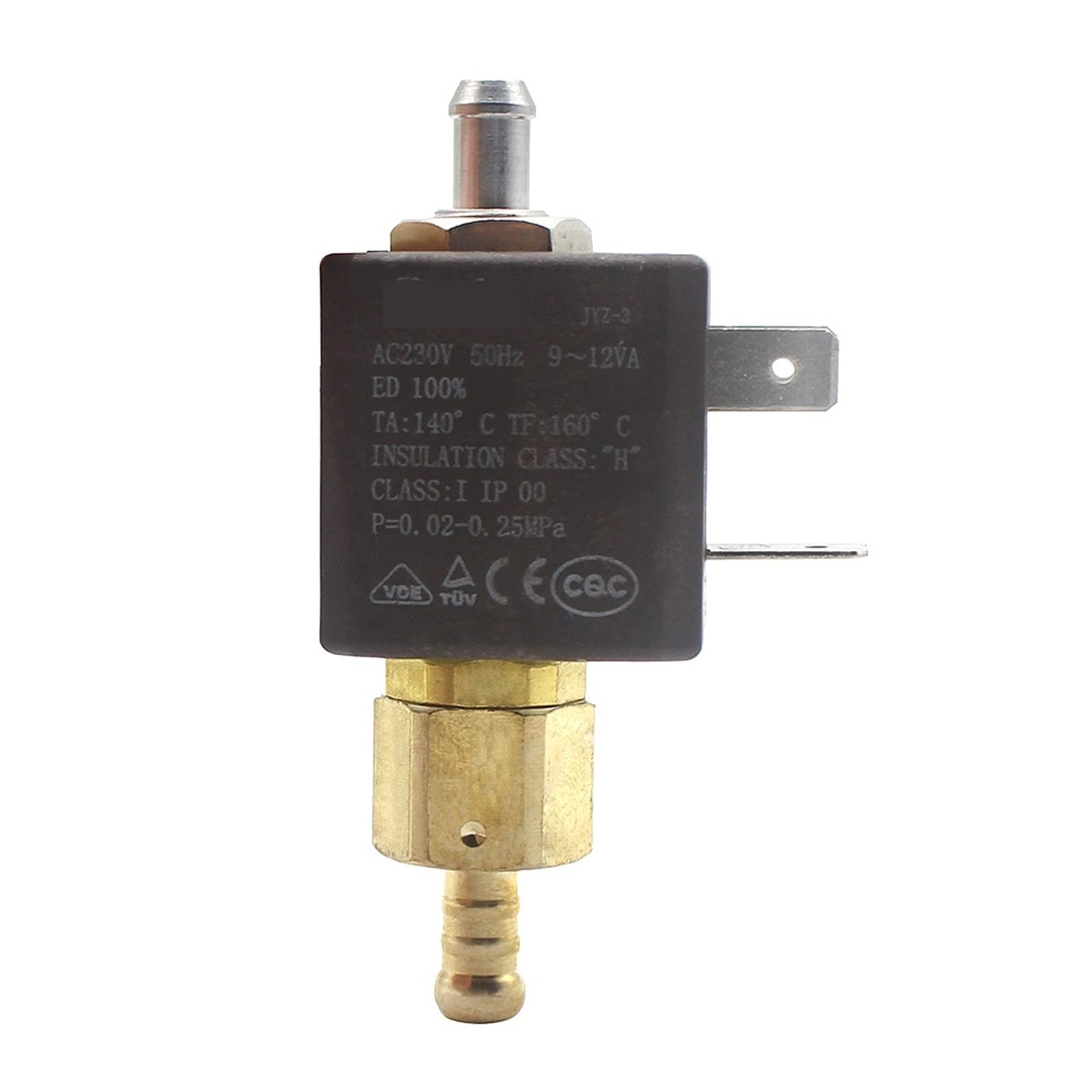 HDPHCRIUN JYZ-3 Normally Open N/O 2/2 Way AC 230V Cannula Brass Coffee Makers Steam Air Water Electric Solenoid Valve Inlet 1Pcs