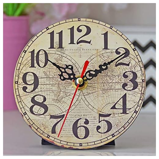 Redida Wall Clock, 5 Inch Vintage Retro Silent Wall Clocks Quality Battery Operated Non Ticking