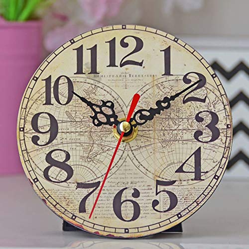 Wall Clock, 5 Inch Vintage Retro Silent Wall Clocks Quality Battery Operated Non-Ticking, Round Decorative Kitchen Home Office Bedroom Living Room(5