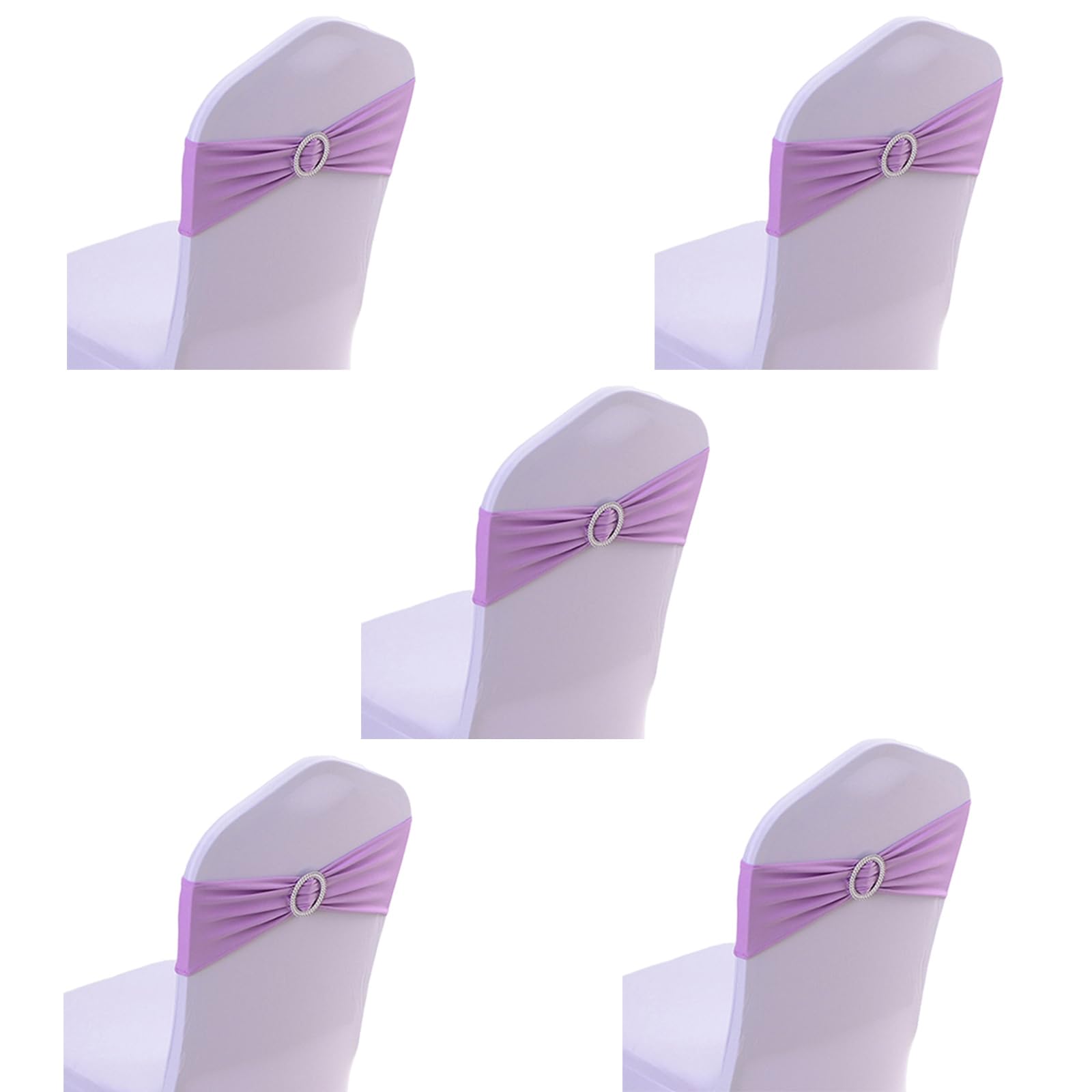 Elnwnnkc 5Pcs Wedding Chair Sashes Bows Knots Ribbon Tie Band for Party Hotel Event Banquets Birthday Graduations Chair Decoration Sashes