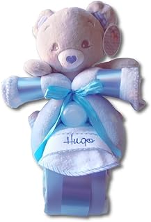 Tarta de pañales moto en gran variedad de colores. Regalos personalizados para niños y niñas. Tartas de pañales originales. Regalos para babyshower. Regalos para bautizo. (Rojo)