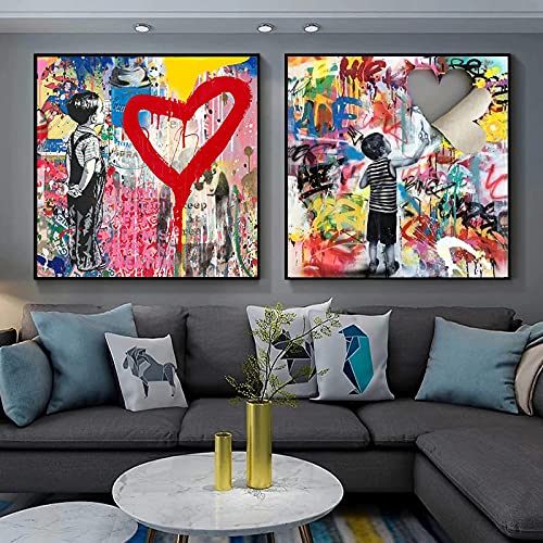 Toile Art Prints Graffiti Garçon : Réveillez un Mur Blanc Terne avec l'Art Urbain