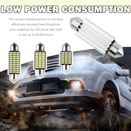 Kit de 42 LEDs para interior de auto 6000K universal miniatura 4