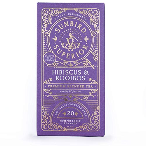Sunbird Rooibos Hibiscus Rooibos | Té Rojo con Hibiscus | 20 bolsas de compostaje | Raro Rooibos Premium | 100% Eco… - Imagen 5