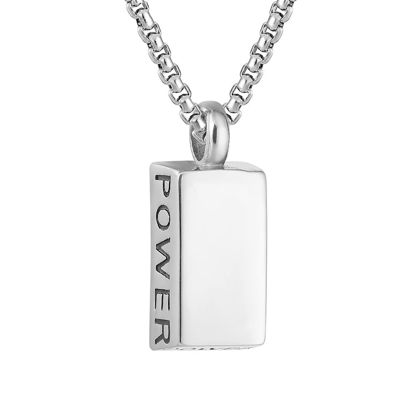HCMA Power Bullion Nugget Men Necklaces Pendants Punk for Boyfriend Titanium Steel Hip hop Rock Party Jewelry Creativity Gift