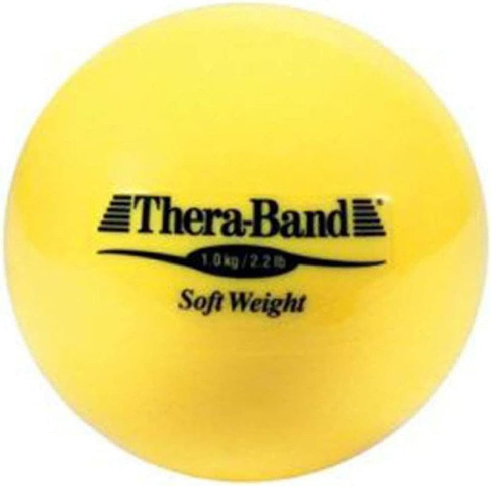 Theraband Soft Weight, 4.5" Diameter Exercise Ball for Strength Training & Rehab Exercises, Pilates, Yoga, Toning Workouts, Home Exercise Equipment