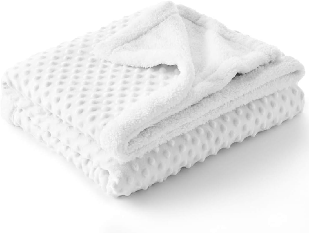 Premium Ultra Soft and Super Fuzzy Reversible Minky Dot Shepra Plush Throw Blanket for Pets and Pet Lovers, Designed for Cuddle…