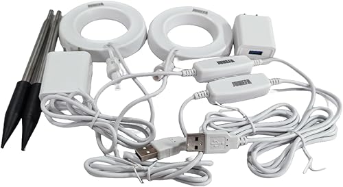 Miniatura 7 de Juhefa Luz de cultivo para plantas de interior, lámpara de plantas de halo de espectro completo de 4000 K para plántulas, suculentas, pequeñas