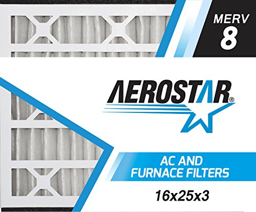 Aerostar 16x25x3 MERV 8 HVAC Filters (3 Pack)