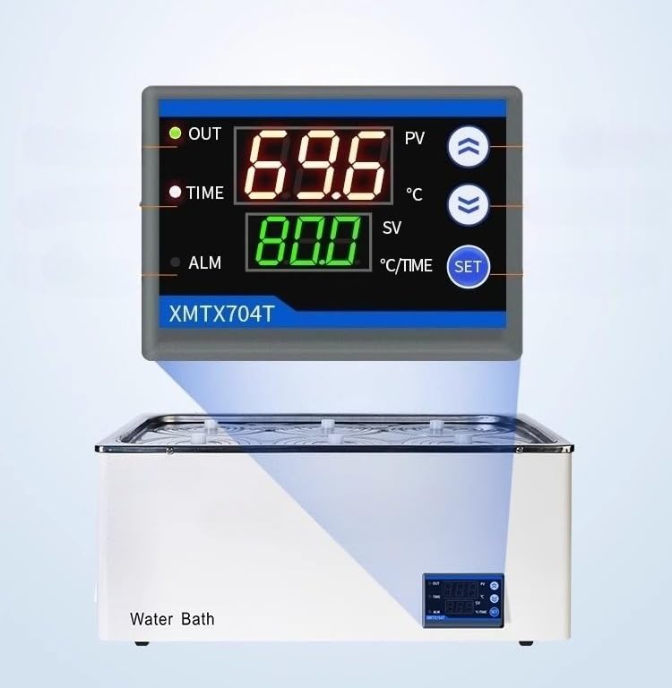 HH-1S Digital Single-Hole Water Bath, Heated Thermostatic Lab Bath with Timer and Temperature Control for Boiling, Drying, and Distillation (Single Hole Digital Timer)