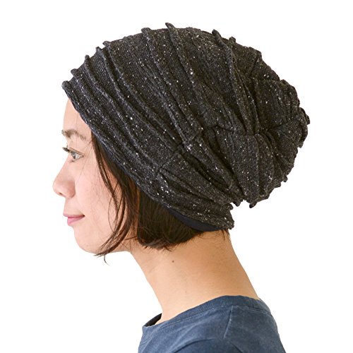 Turban chimio femme doux en coton plissé pour masquer la perte de cheveux