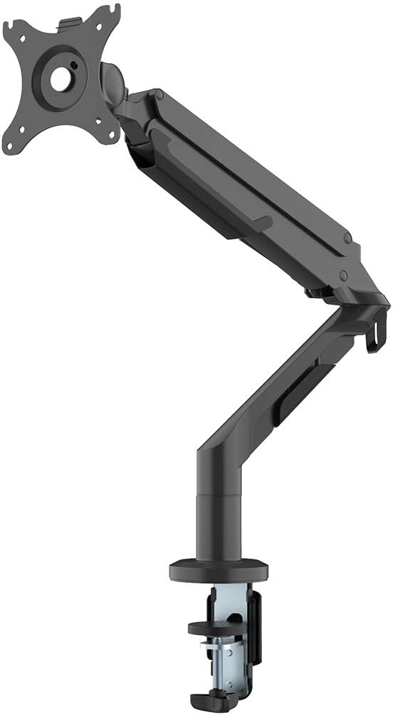 Gas Spring Single LCD Arm Desk VESA Bracket & Monitor Arm Stand for 10"-30" Screens: Tilt up 90° /down 45°, Swivel left/right 180°, 360° Rotation