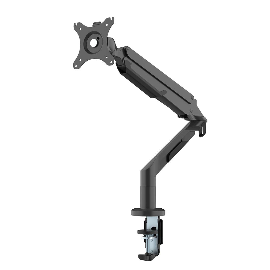 Thingy ClubGas Spring Single LCD Arm Desk VESA Bracket & Monitor Arm Stand for 10"-30" Screens: Tilt up 90° /down 45°, Swivel left/right 180°, 360° Rotation