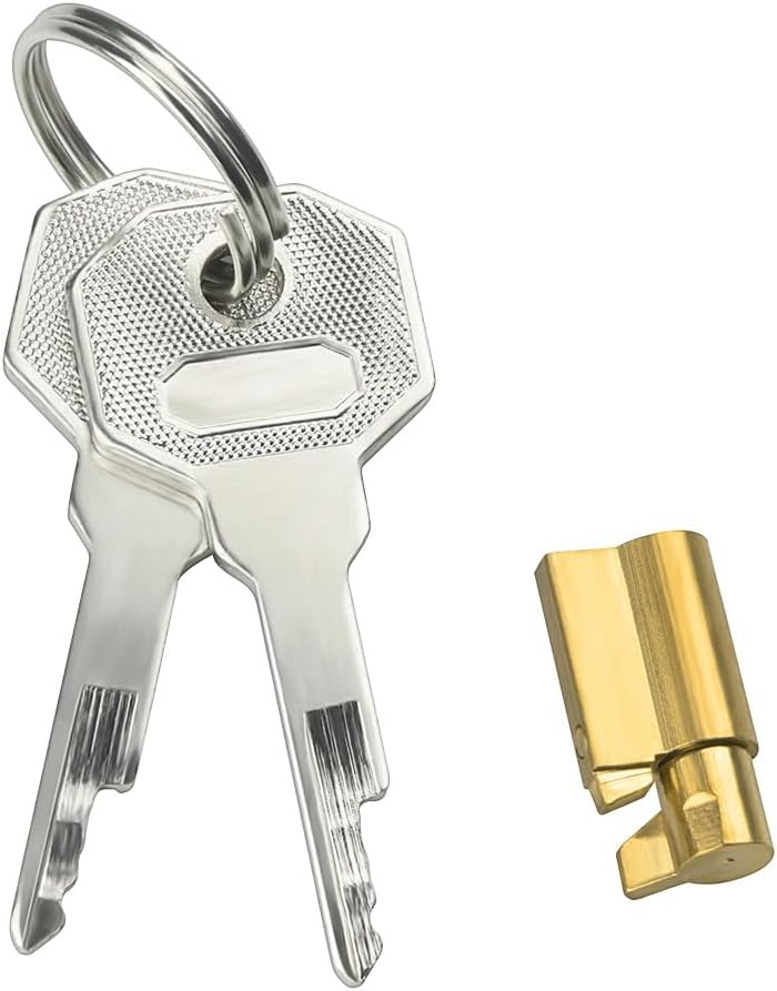 Male Chastity Device Metal Lock Cylinder with 2 Key Resistance and Rust-Proof for Cock Penis Cage Use