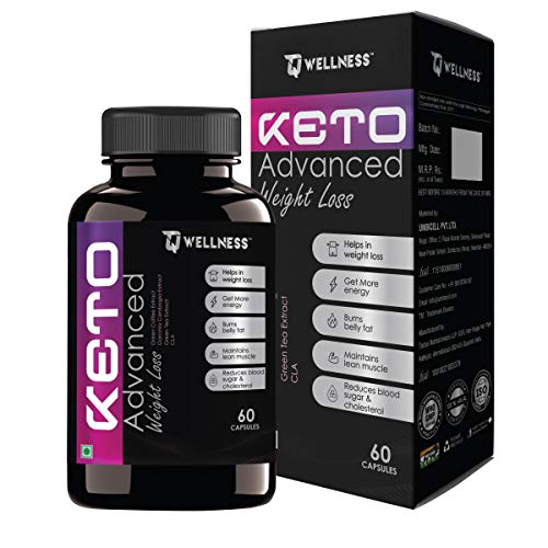 TQ Wellness Advanced KETO Weight Loss Fat Burner| Slimming 60 Capsules For Men and Women With Green Coffee, Tea Extract and Linoleic Acid (Pack Of 1) TQ Wellness Advanced KETO Weight Loss Fat Burner| Slimming 60 Capsules For Men and Women With Green Coffee, Tea Extract and Linoleic Acid (Pack Of 1)