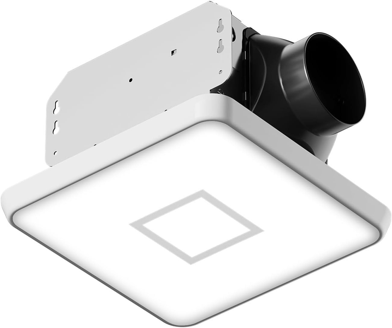 Fitop Bathroom Exhaust Fan with Light, 110 CFM Ultra Quiet 1.0 Sones Bathroom Vent Fan with Light,1300LM LED Light 2700K/4000K/6500K & Nightlight,Light Memory Function, ETL Certified Silver 7in-110CFM