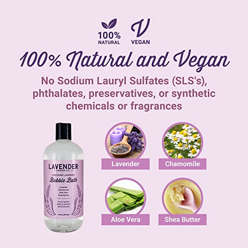 All Natural Bubble Bath, Mild And Gentle Bubble Soap Liquid W Organic Aloe Vera, Shea Butter, Lavender, And Chamomile | Lightly Scented | For Baby, Kids, Sensitive Skin, Mommy And Me Bathtime (2 Pack) #TOP4