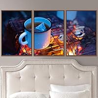 3 Piece Framed Canvas Wall Art Tea Canvas Prints Home Artwork Decoration for Living Room,Bedroom - 16