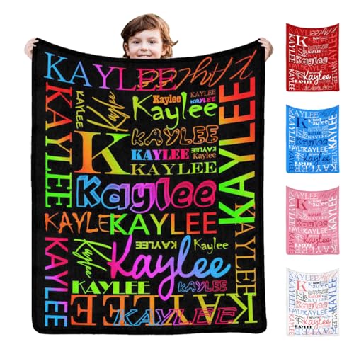 Personalized Blanket with Name for Granddaughter, Personalized Name Blankets and