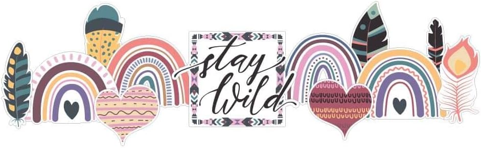 VictoryStore Yard Signs Boho Flair Yard Card Accessories, 12 Pieces, Boho Outdoor Yard Signs with Stakes, 20124