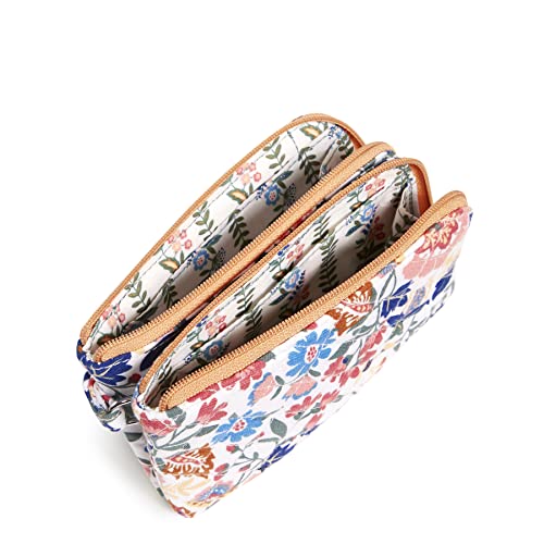 Vera Bradley Women's Cotton Double Zip ID Case Wallet with RFID Protection2