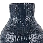 Deco 79 Metal Decorative Vase Dimensional Textured Centerpiece Vase with Wavy Pattern, Flower Vase for Home Decoration 9" x 9" x 24", Dark Blue - Image 5