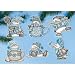 Design Works Counted Cross Stitch Kit 6 Ornaments - Cocoa Snowment