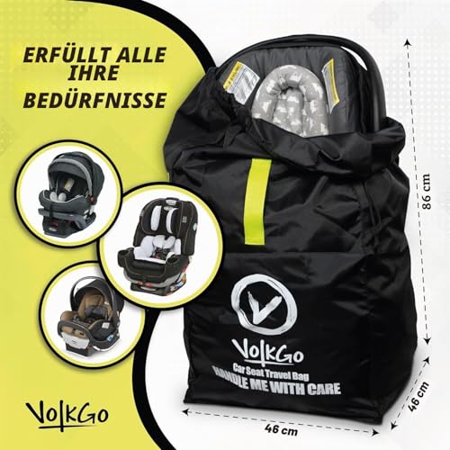 V VOLKGO Autositztaschen für Flugreisen, Autositz-Reisetasche, Schwarz