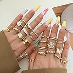 KISS-WIFE-24Pcs-Gold-Knuckle-Rings-Set-for-Women-Girls-Vintage-Stackable-Boho-Midi-Finger-Rings-Alloy-Resin-Rhinestone-Pearl-Y2K-Rings-Butterfly-Snake-Cute-Ring-Pack-Trendy-Jewelry-Gift-for-Her