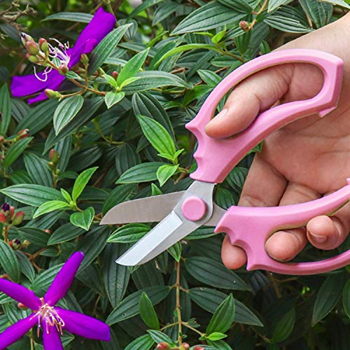 Floral Shears,Professional Flower Scissors,Garden Shears With Comfortable Grip Handle,Pruning Shears,Floral Scissors For Arranging Flowers,Gardening,Pruning,Trimming Plants,Picking,Cutting-Pink #TOP4
