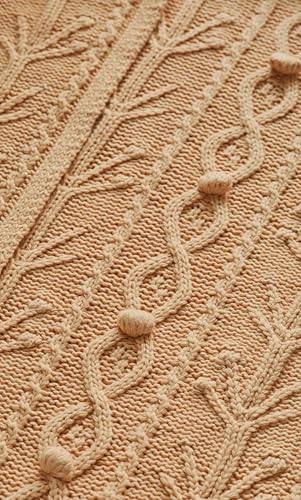 Image of AVEOLOGY Women's Plus Size Camilla Cable Knit Hooded Cardigan
