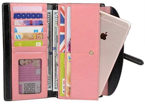 YALUXE Donna Grande capacità Lusso Cera Pelle