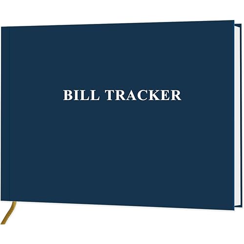 Bill Tracker Notebook - Monthly Bill Organizer & Planner for Personal Budgeting Financial, Payments Checklist Organizer, 7" x 10", Blue