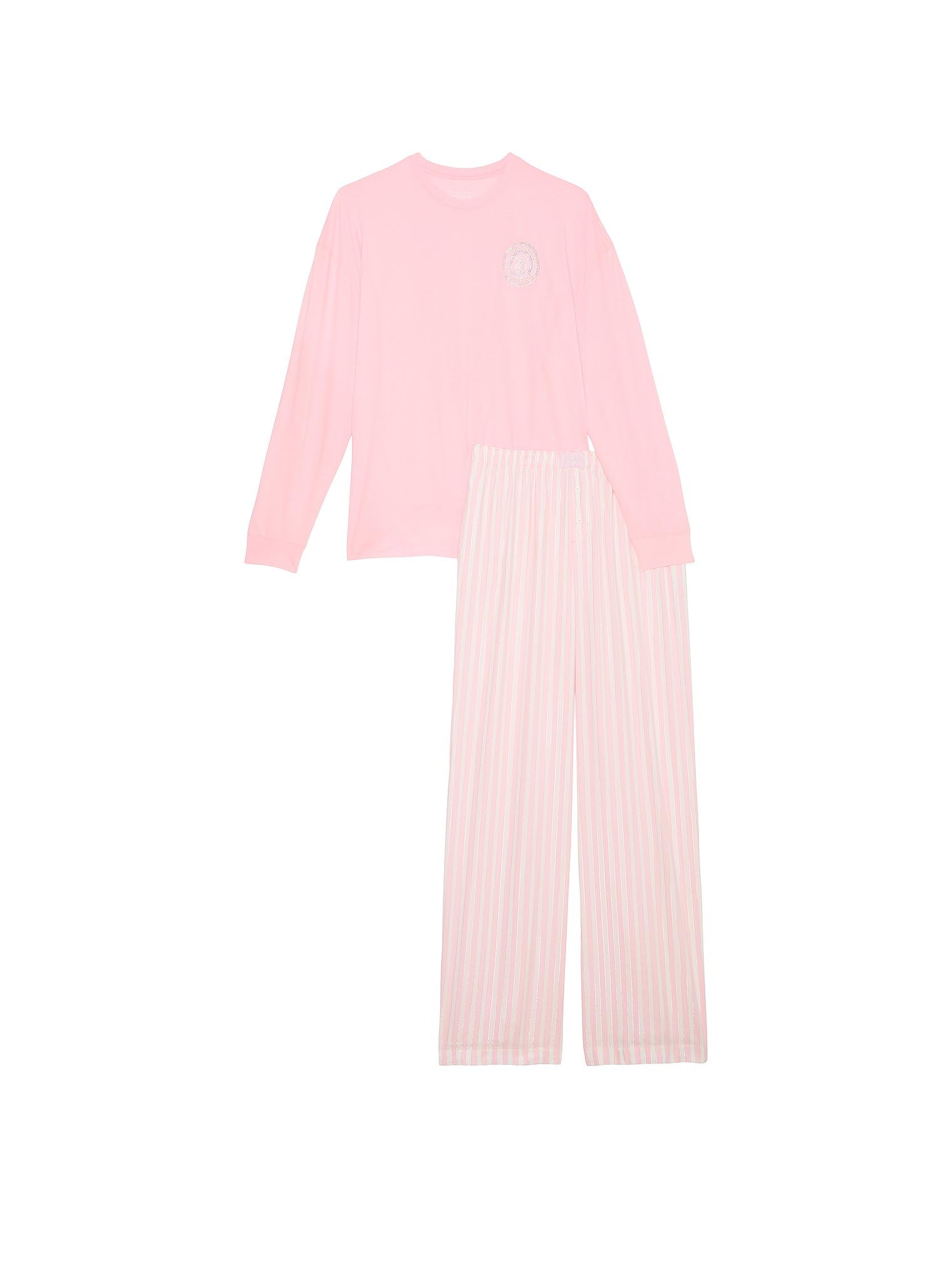 Flannel Long-Sleeve Tee-Jama Set