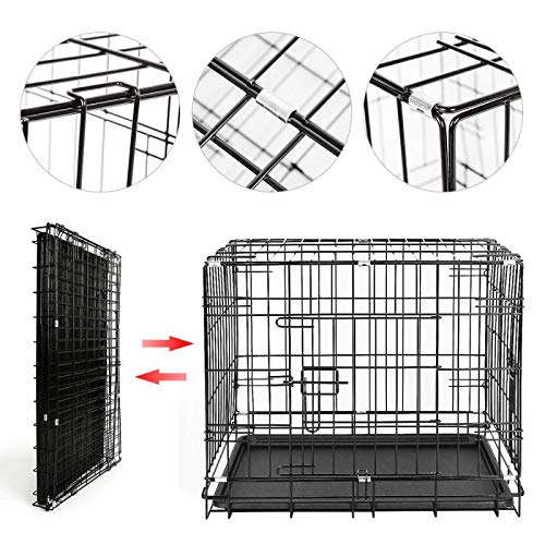 Skrzynie dla Psów/Klatka dla Psa Universal Dog Klatki Z Tacy Pet Dog Metal Creates House Dog Klatki Żelazne Krajowe Kennel Pet Kennel Home Dog Cage Hodowla Skrzynek