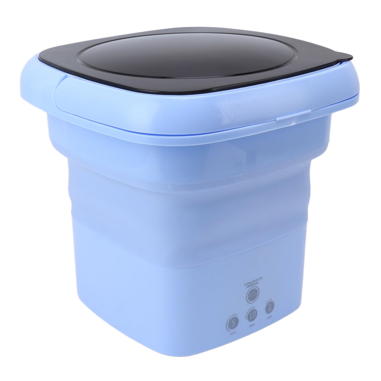 Portable Washing Machine Integrated Design 10L Mini Foldable Washing Machine Deep Cleaning Underwear Socks Baby Cloths for Vehicle Travel (BLUE)