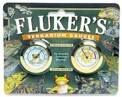 Fluker'sTerrarium Gauges Combo Pack, Includes Hygrometer and Thermometer for Accurate Terrarium Readings