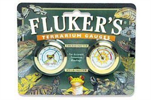 Fluker'sTerrarium Gauges Combo Pack, Includes Hygrometer and Thermometer for Accurate Terrarium Readings