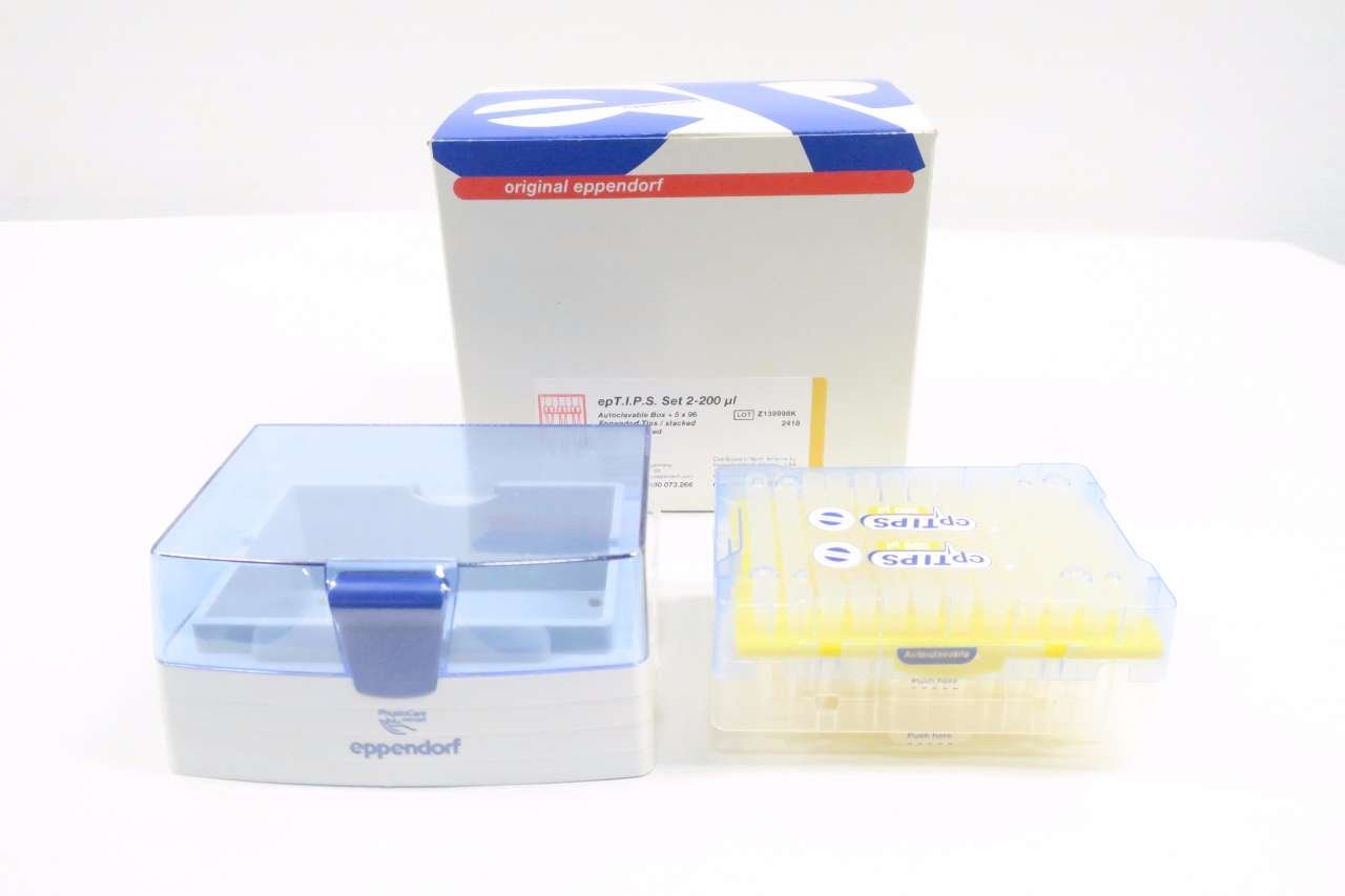 NEW EPPENDORF 022491431 EPT.I.P.S. 2200 UL PIPET TIPS & REFILLABLE BOX