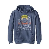 Star Wars TIE Fighter Retro Boys Graphic Lightweight Hoodie - Blue -