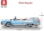Reobrix 809 Eldorado Building Blocks Set, 1:24 Scale Model Car Kit for Display and Collectible, Convertible Vintage Car Building Toy for Teens and Adults, 308 PCS