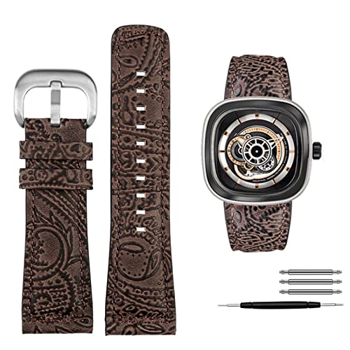 Bracelet de montre Seven Friday Q2 Q3 M2 T2 cuir véritable homme 28 mm